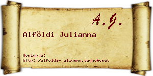 Alföldi Julianna névjegykártya
