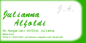 julianna alfoldi business card